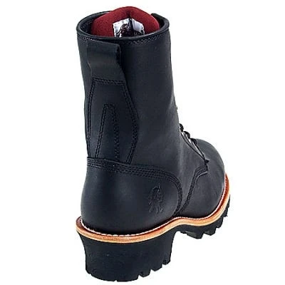 Chippewa Boots: Men's Steel Toe EH 73020 Black Logger Boots - Image 5