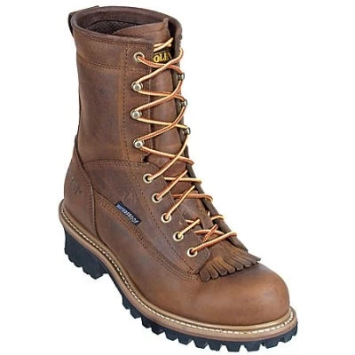 Carolina Boots: Men's Brown CA8824 EH Waterproof Logger Work Boots - Image 7