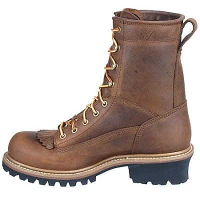 Carolina Boots: Men's Brown CA8824 EH Waterproof Logger Work Boots - Image 3
