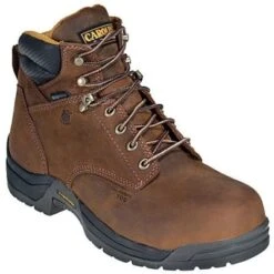 Carolina Boots: Men's Brown Waterproof CA5020 EH Leather Work Boots