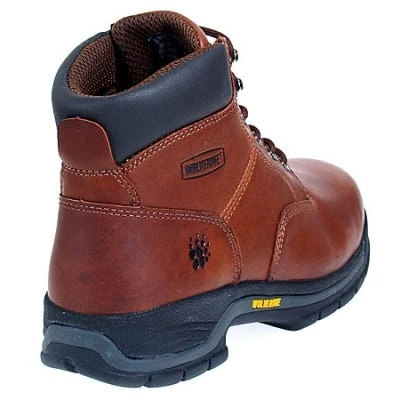 Wolverine Boots: Men's Brown 4906 Harrison Soft Toe Lace Up Work Boots - Image 5