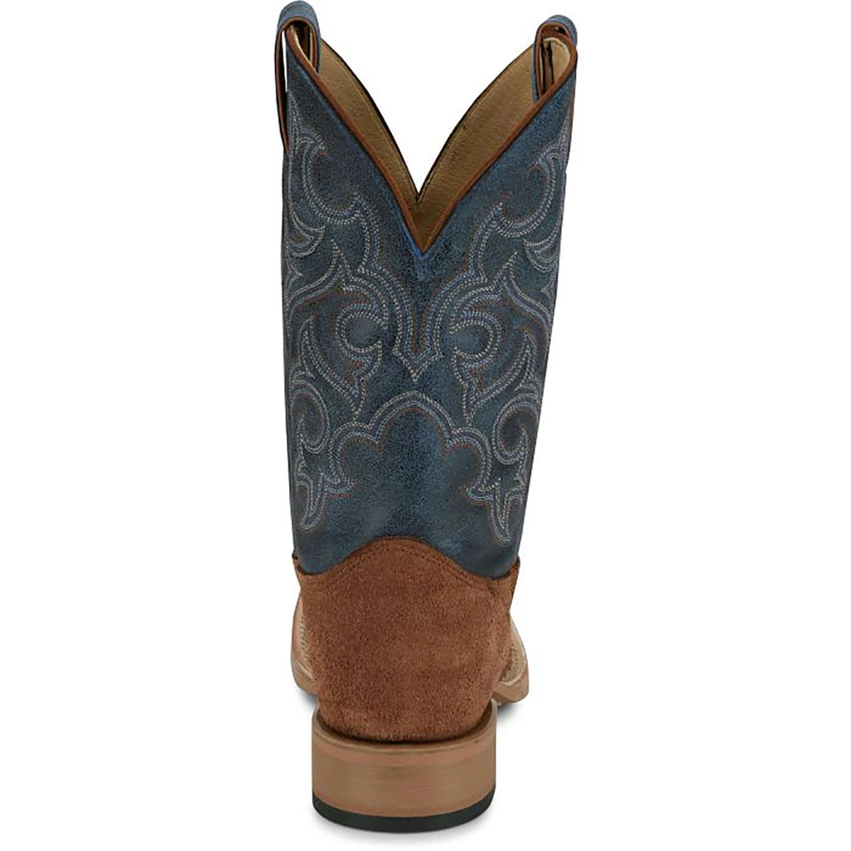 Justin Boots: Men's BR385 Golden Oak Brown Soft Toe Fergus 11" Western Roughout Cowboy Work Boot - Image 6