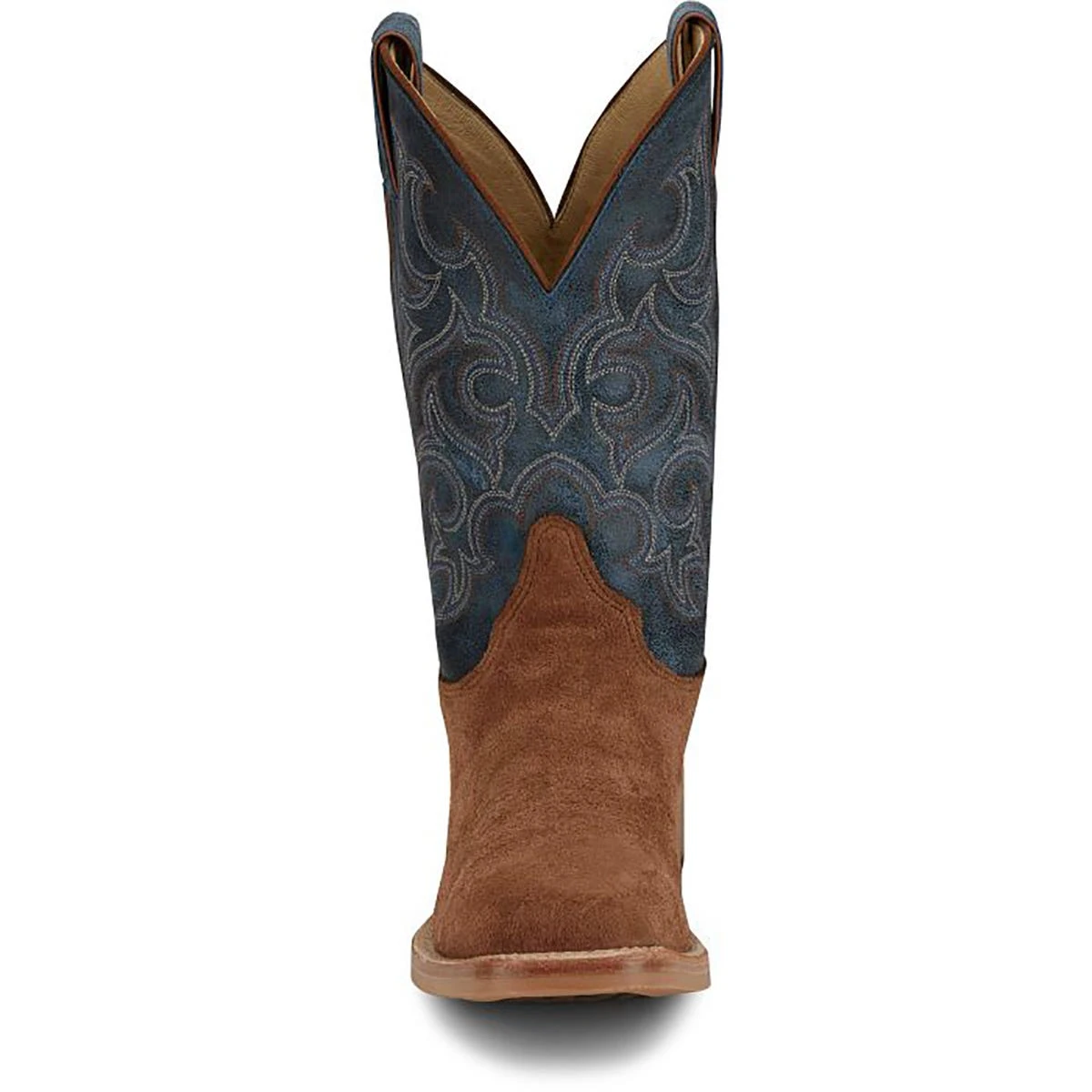 Justin Boots: Men's BR385 Golden Oak Brown Soft Toe Fergus 11" Western Roughout Cowboy Work Boot - Image 5