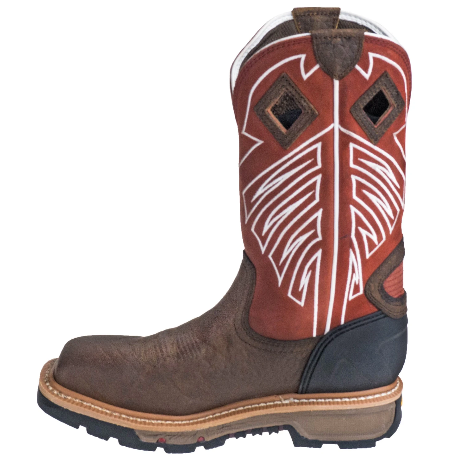 Justin Boots: Men's WK2115 Waterproof Steel Toe EH Dark Chestnut Pull-On Boots - Image 5