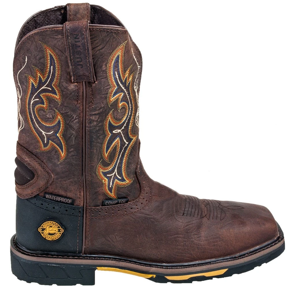 Justin Boots: Men's SE4625 Composite Toe Waterproof EH Wellington Boots - Image 4