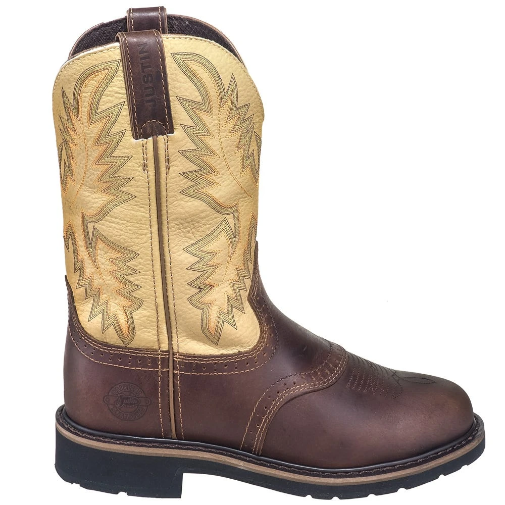 Justin Boots: Men's SE4660 Brown Stampede Cowboy Boots - Image 4