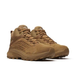 Merrell Shoes: Men's J007943 Coyote Soft Toe Moab Speed 2 Mid Tactical Waterproof Work Shoe