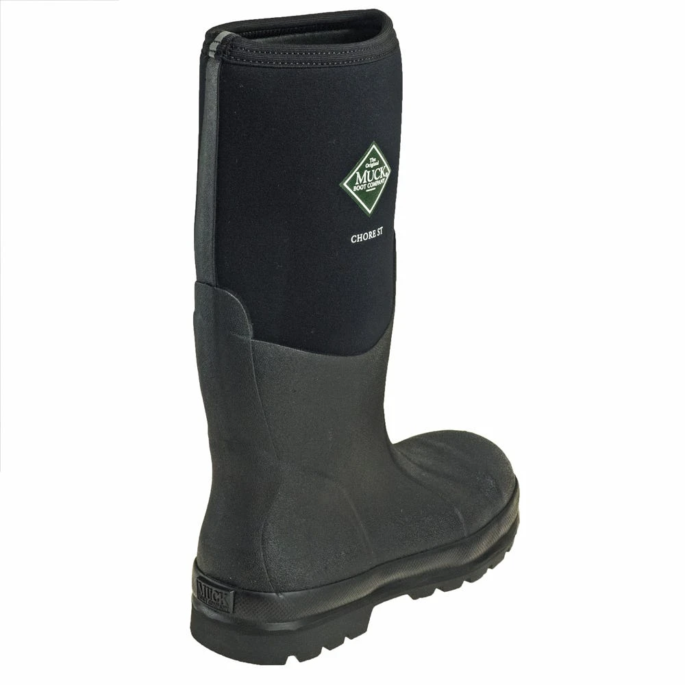 Muck Boots: Men's CHS 000A Black EH Steel Toe Insulated Waterproof Chore Hi Work Boots - Image 7