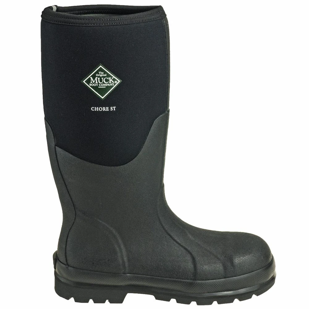 Muck Boots: Men's CHS 000A Black EH Steel Toe Insulated Waterproof Chore Hi Work Boots - Image 4