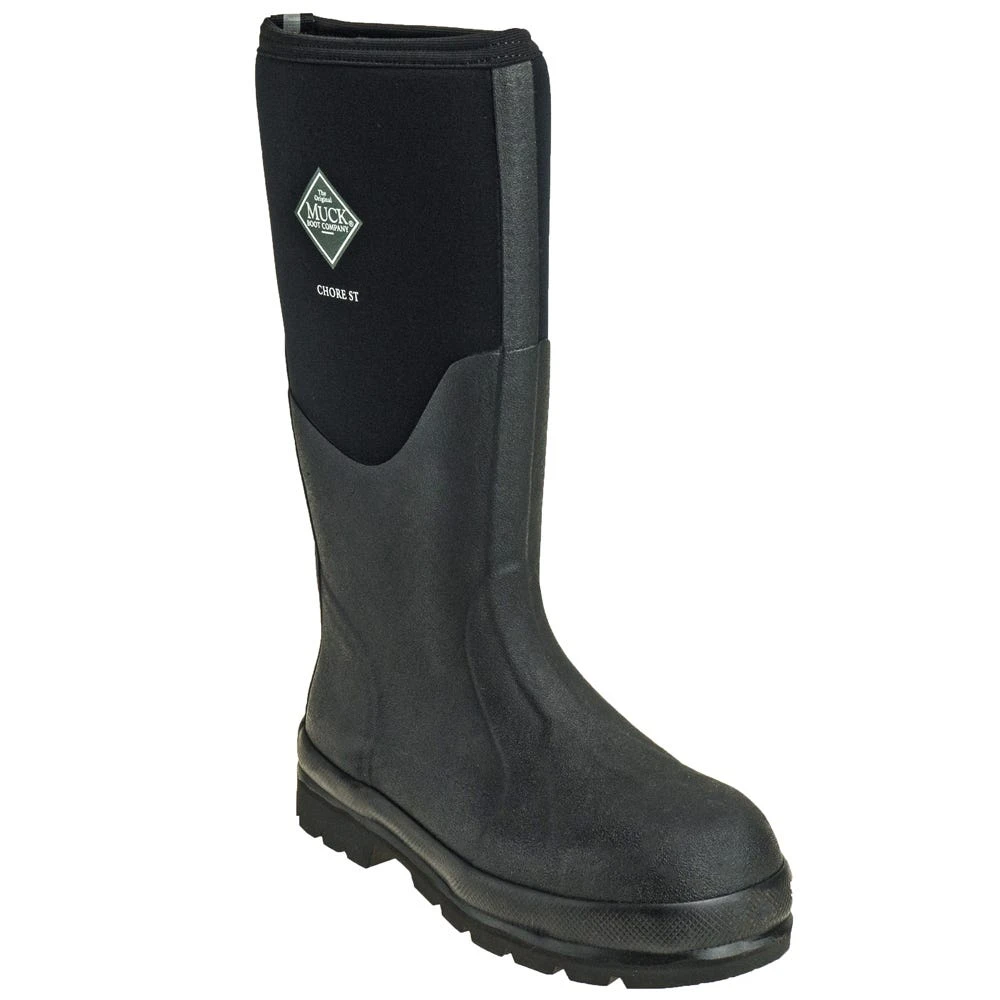 Muck Boots: Men's CHS 000A Black EH Steel Toe Insulated Waterproof Chore Hi Work Boots - Image 3