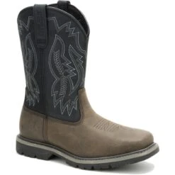 CAT Boots: Men's P91796 Charcoal Grey Steel Toe Colorado Frontier Pull On EH Slip Resistant Work Boot