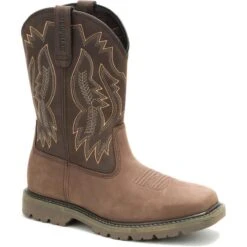 CAT Boots: Men's P51095 Chicory Coffee Soft Toe Colorado Frontier Pull On EH Slip Resistant Work Boot