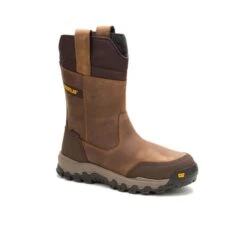 CAT Boots: Men's P91772 Bison Steel Toe Threshold Rebound Waterproof Pull On Work Boot