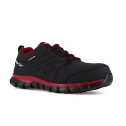 Reebok Shoes: Men's RB4058 Black Red Composite Toe Sublite Cushion Athletic Work Shoe