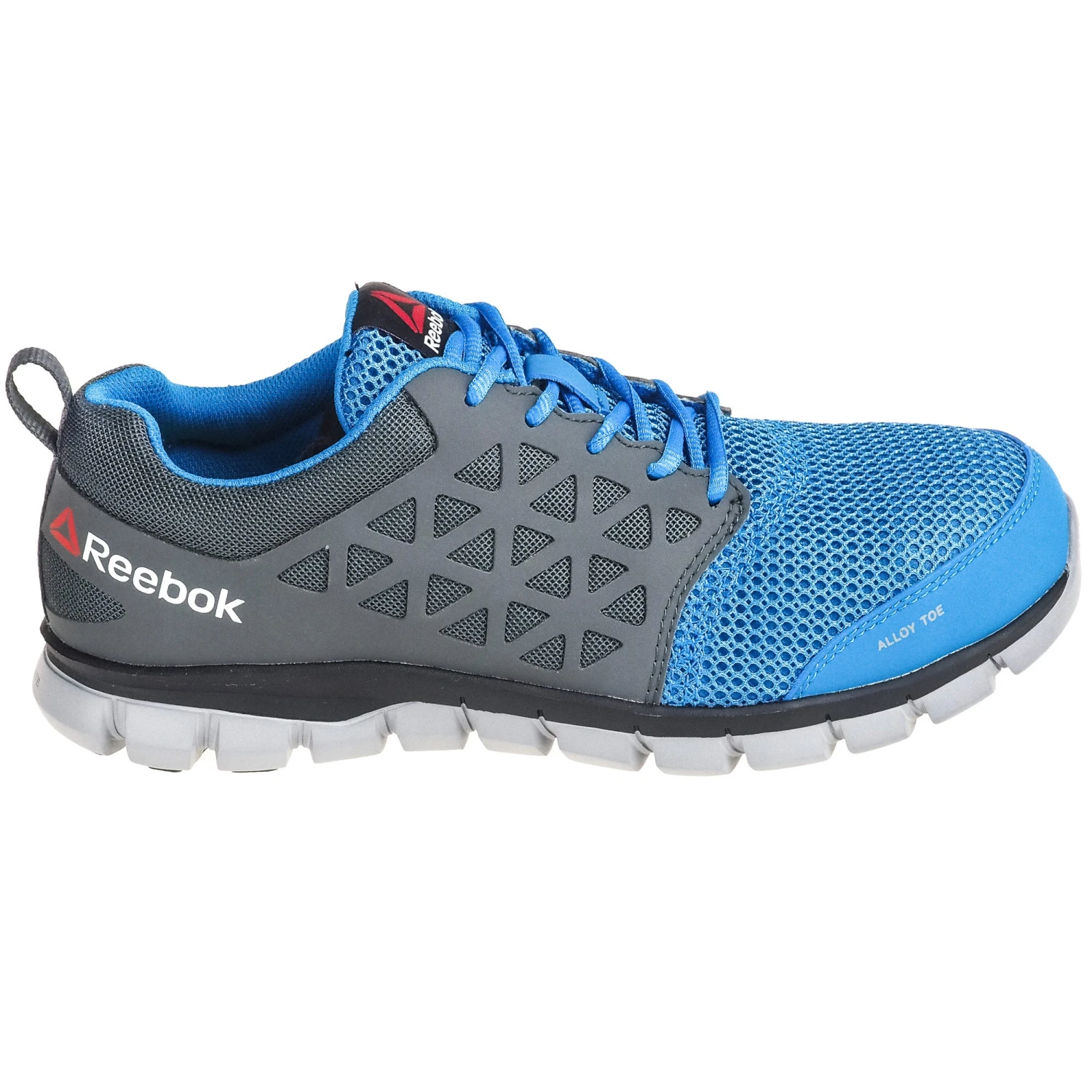 Reebok Shoes: ESD Men's RB4040 Alloy Toe Blue/Grey Sublite Cushion Athletic Oxfords - Image 4