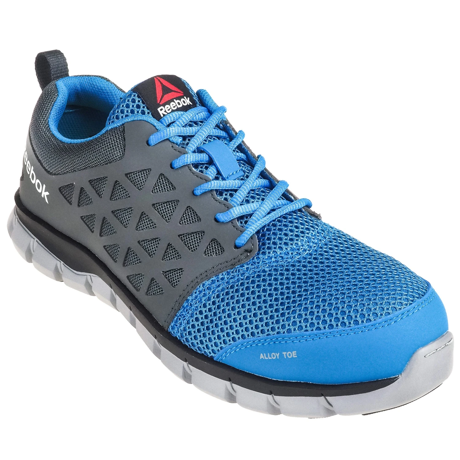 Reebok Shoes: ESD Men's RB4040 Alloy Toe Blue/Grey Sublite Cushion Athletic Oxfords - Image 3