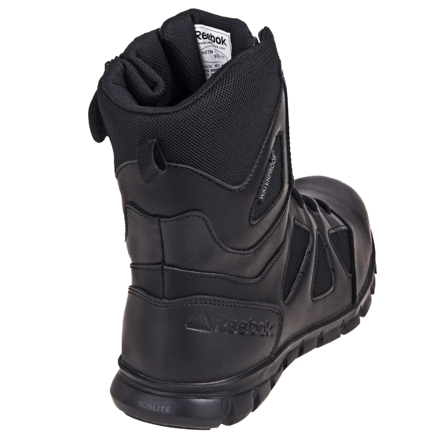 Reebok Boots: Sublite Waterproof Men's Black RB8806 EH 8-Inch Tactical Boots
