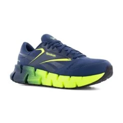 Reebok Shoes: Men's RB3032 Blue Lime Composite Toe FloatZig Athletic Slip Resistant Work Shoe