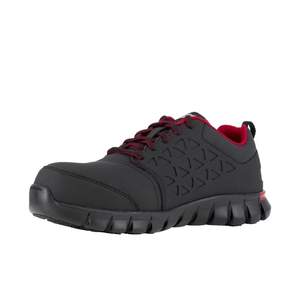 Reebok Shoes: Men's RB4058 Black Red Composite Toe Sublite Cushion Athletic Work Shoe - Image 2