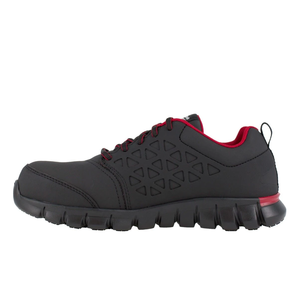 Reebok Shoes: Men's RB4058 Black Red Composite Toe Sublite Cushion Athletic Work Shoe - Image 3