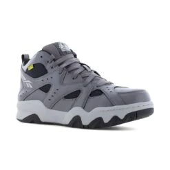 Reebok Shoes: Men's RB9421 Gray Black Composite Toe ATR Decimator Work Mid Cut Internal Metatarsal Guard Work Sneaker