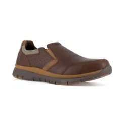 Rockport Works Shoes: Men's RK5710 Brown Steel Toe Slip On Casual Shoe
