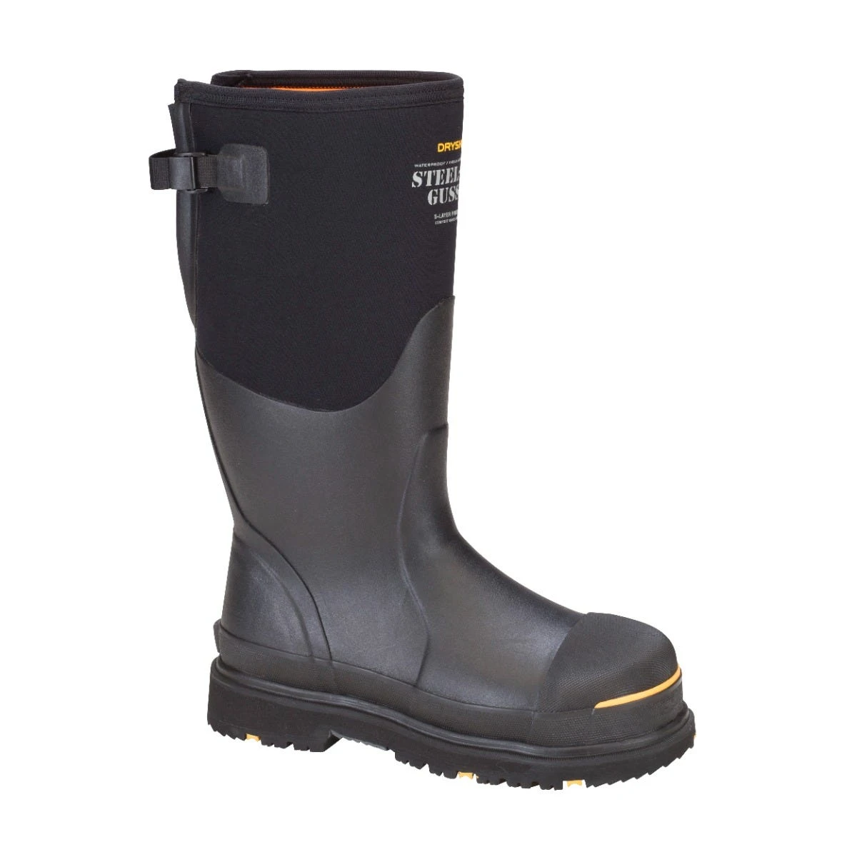 DryShod Boots: Men's STG-UH-BK Black Steel Toe Adjustable Gusset Work Boot