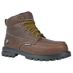 DieHard Boots: Men's DH60861 Brown Composite Toe Tundra Moc Toe Waterproof Work Boot