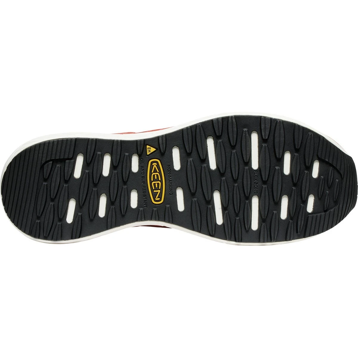 Keen Utility Shoes: Men's 1030755 Red Ochre Black Carbon Fiber Toe Speedworks Slip Resistant EH Work Shoe - Image 5