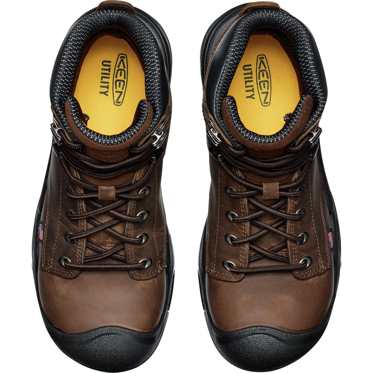 Keen Utility Boots: Men's 1030853 Dark Earth Black Steel Toe Mt Vernon II 6" Waterproof Work Boot - Image 4