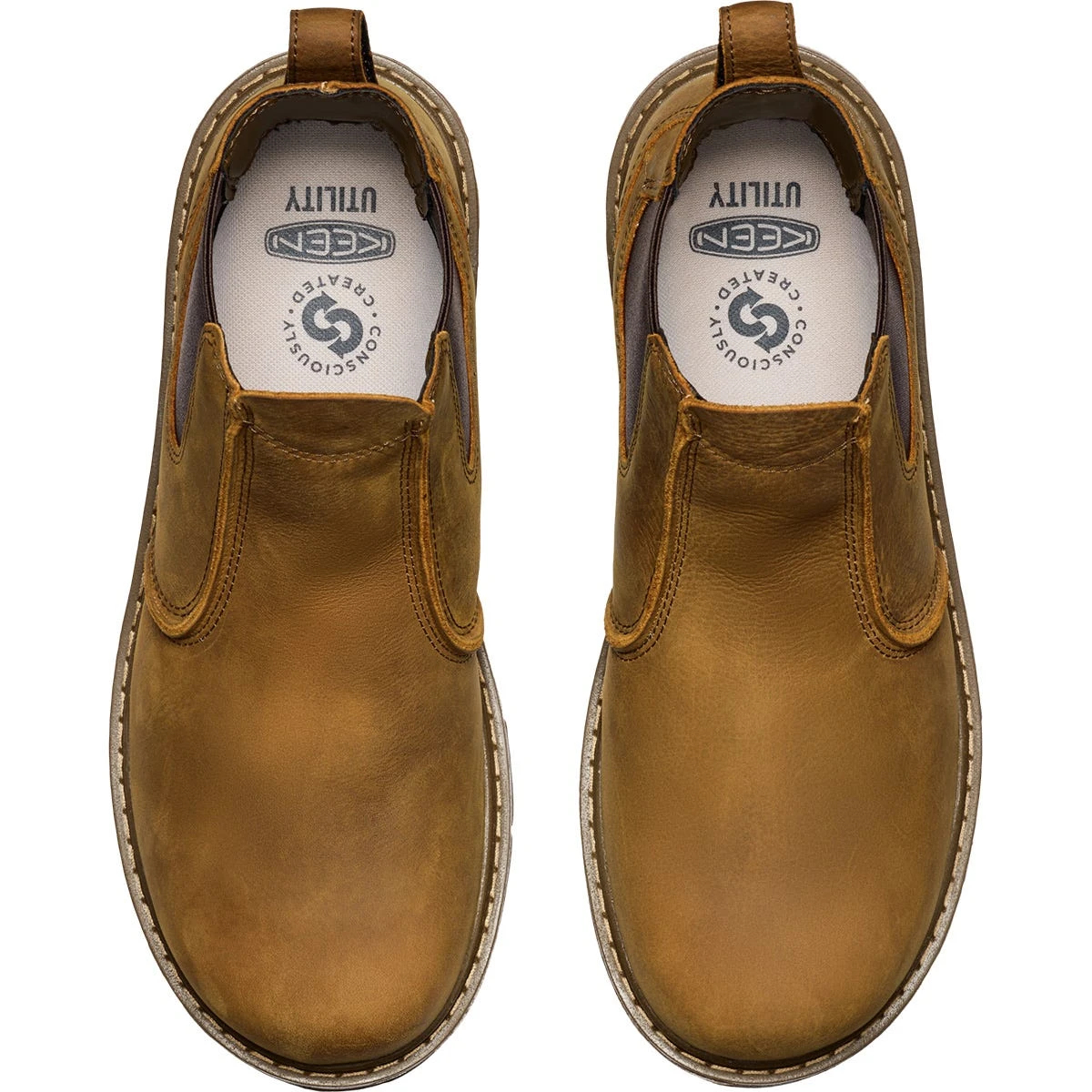 Keen Utility Boots: Men's 1030646 Belgian Gum Soft Toe San Jose 90 Degree Chelsea Slip Resistant Pull On Work Boot - Image 4