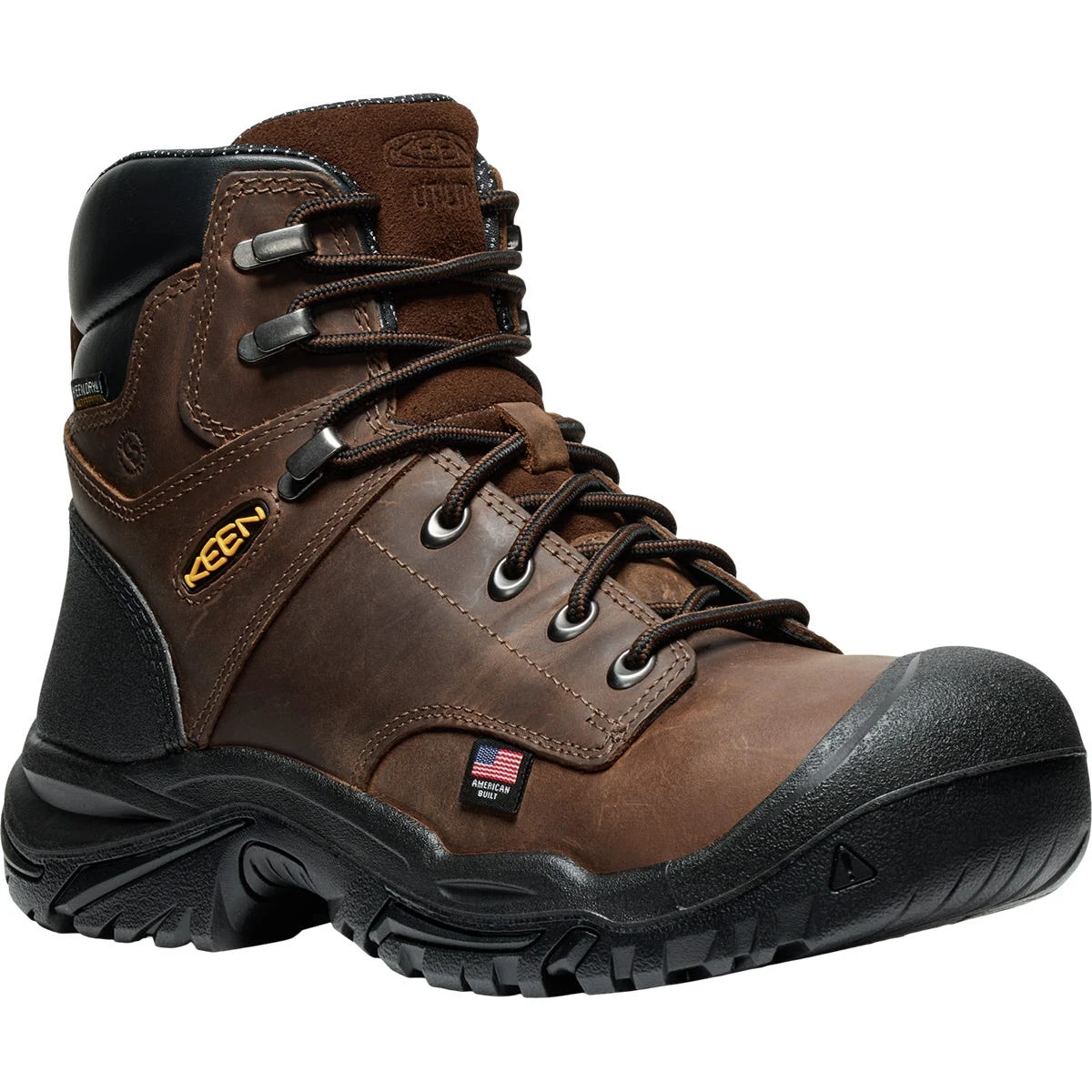 Keen Utility Boots: Men's 1030853 Dark Earth Black Steel Toe Mt Vernon II 6" Waterproof Work Boot