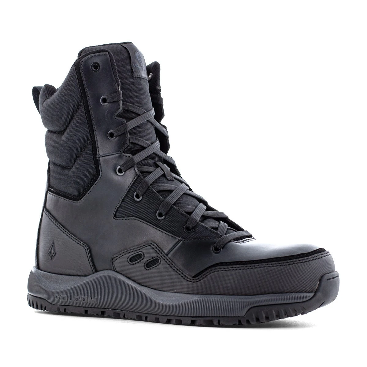 Volcom Boots: Men's VM30704 Black Composite Toe Street Shield Skate-Inspired 8" Tactical Side Zipper Boot