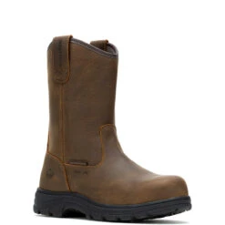 Wolverine Boots: Men's W241069 Sudan Brown Steel Toe Carlsbad Wellington Waterproof Work Boot