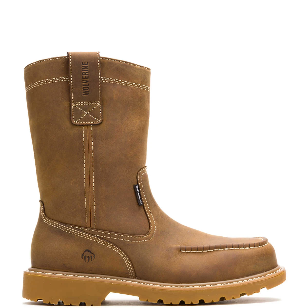 Wolverine Boots: Men's W250029 Dark Wheat Soft Toe Floorhand Pull On Wellington Moc Toe Work Boot - Image 2