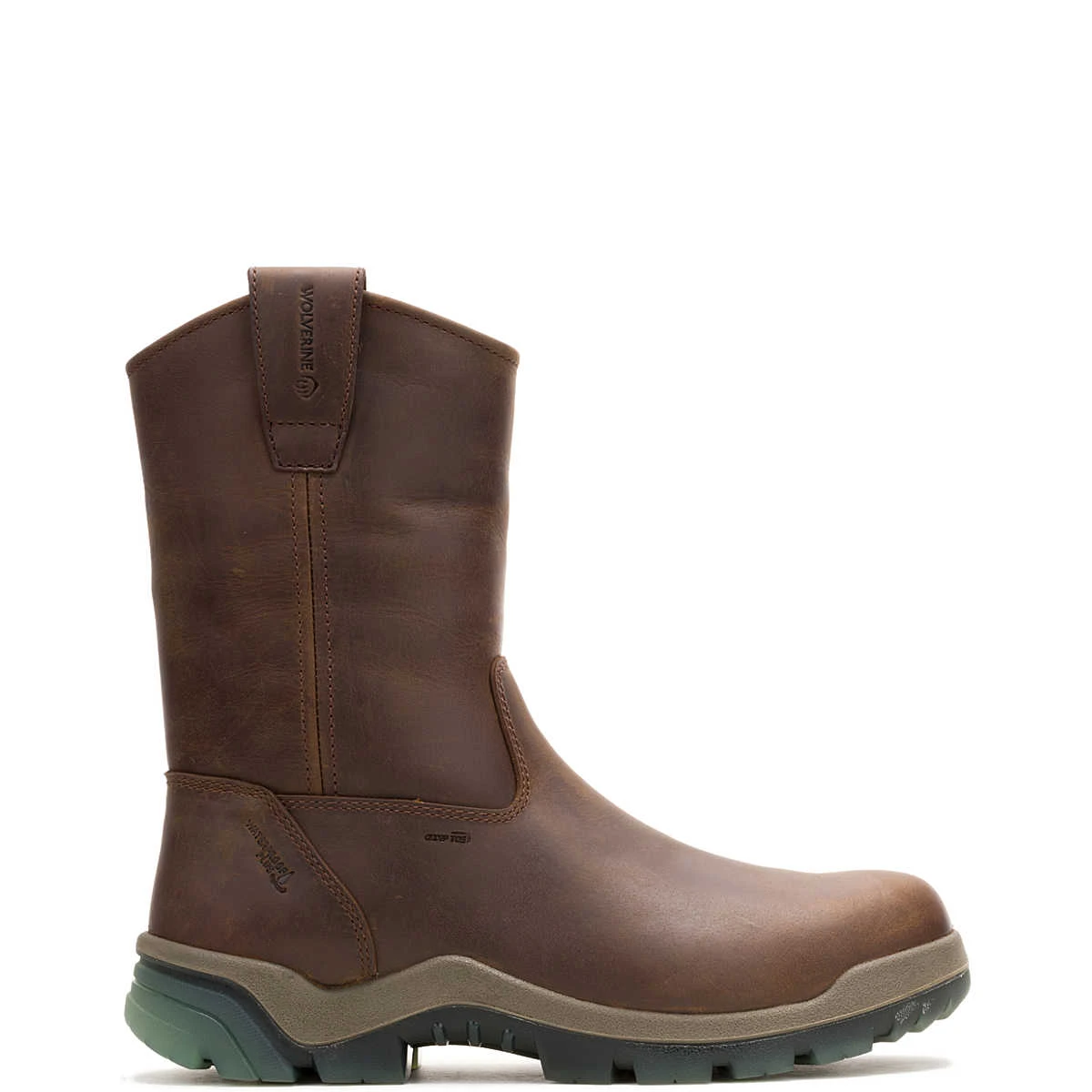 Wolverine Boots: Men's W251012 Dark Brown Composite Toe Vantage Ft. Hyperrest Pull On Carbonmax Wellington Work Boot - Image 2