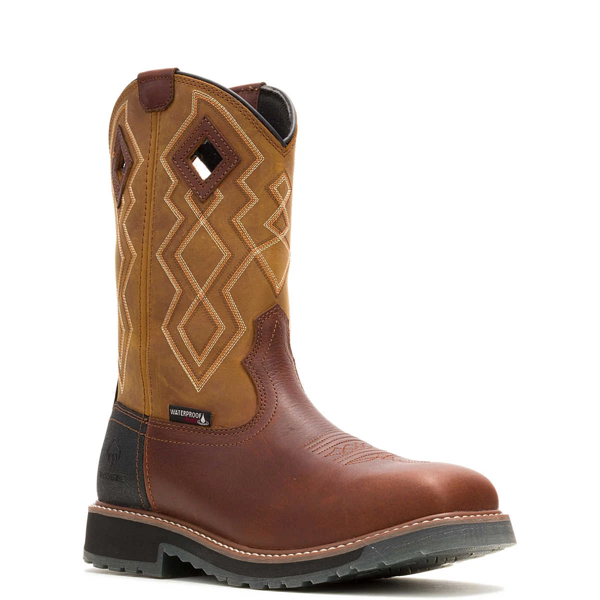 Wolverine Boots: Men's W251013 Cashew Composite Toe Rancher Pro Hyperrest Pull On Work Wellington Work Boot