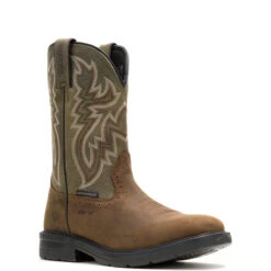 Wolverine Boots: Men's W251044 Charcoal Grey Steel Toe Rancher Level Pull On Work Wellington Work Boot