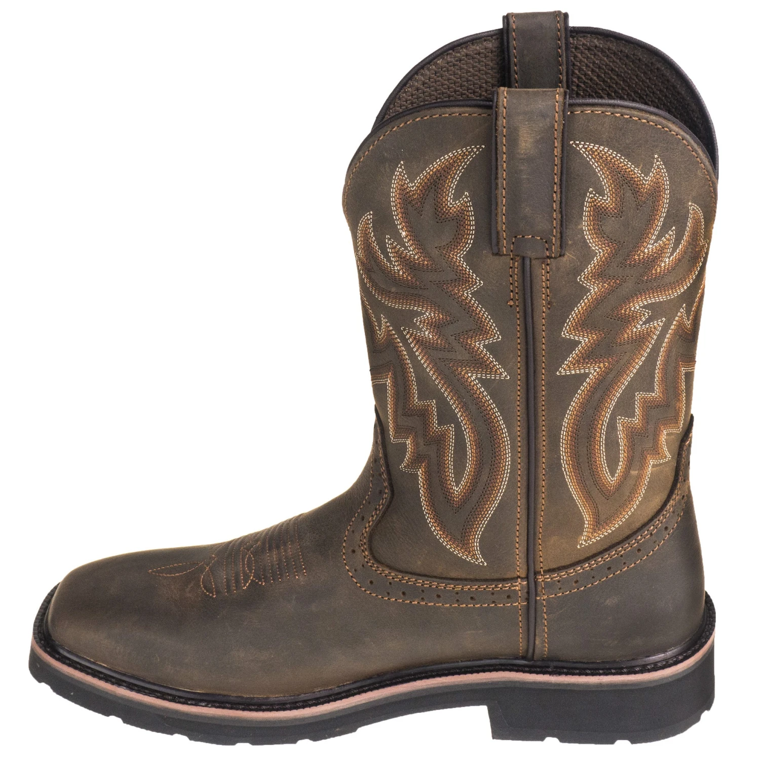 Wolverine Boots: Men's 10704 Dark Brown Rancher Slip Resistant Pull On Boots - Image 4