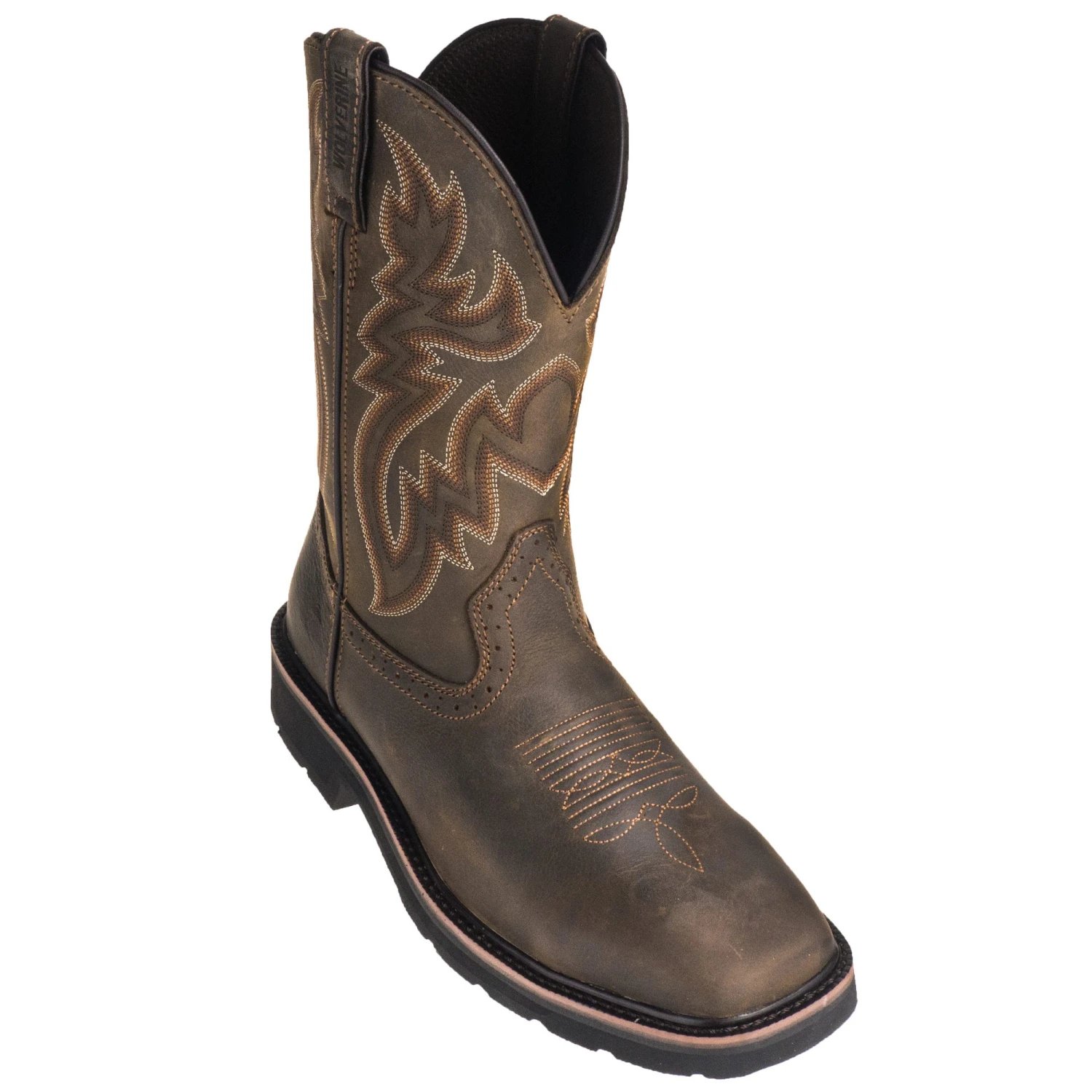 Wolverine Boots: Men's 10704 Dark Brown Rancher Slip Resistant Pull On Boots - Image 6